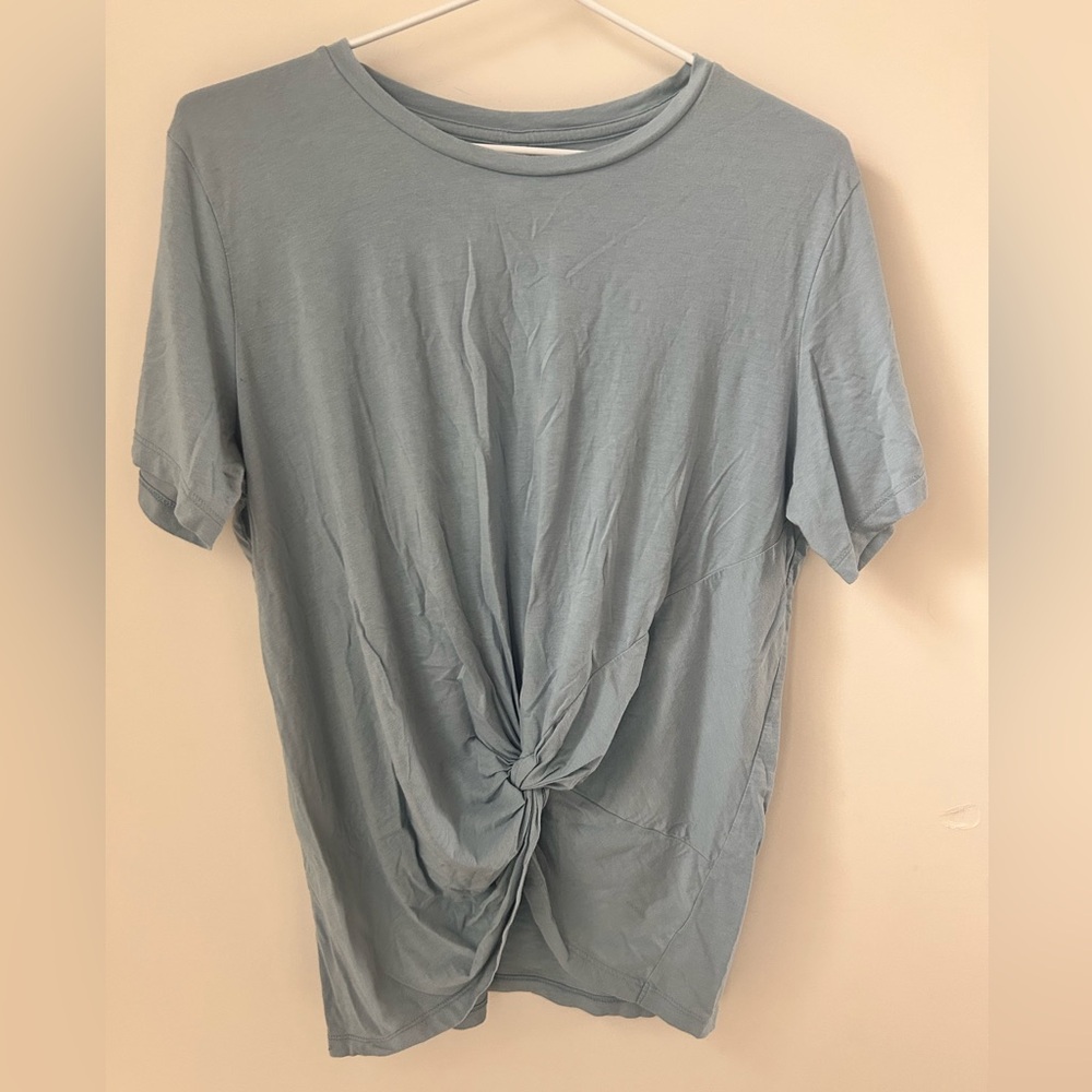 Babaton Sky Blue Knot Front Tee